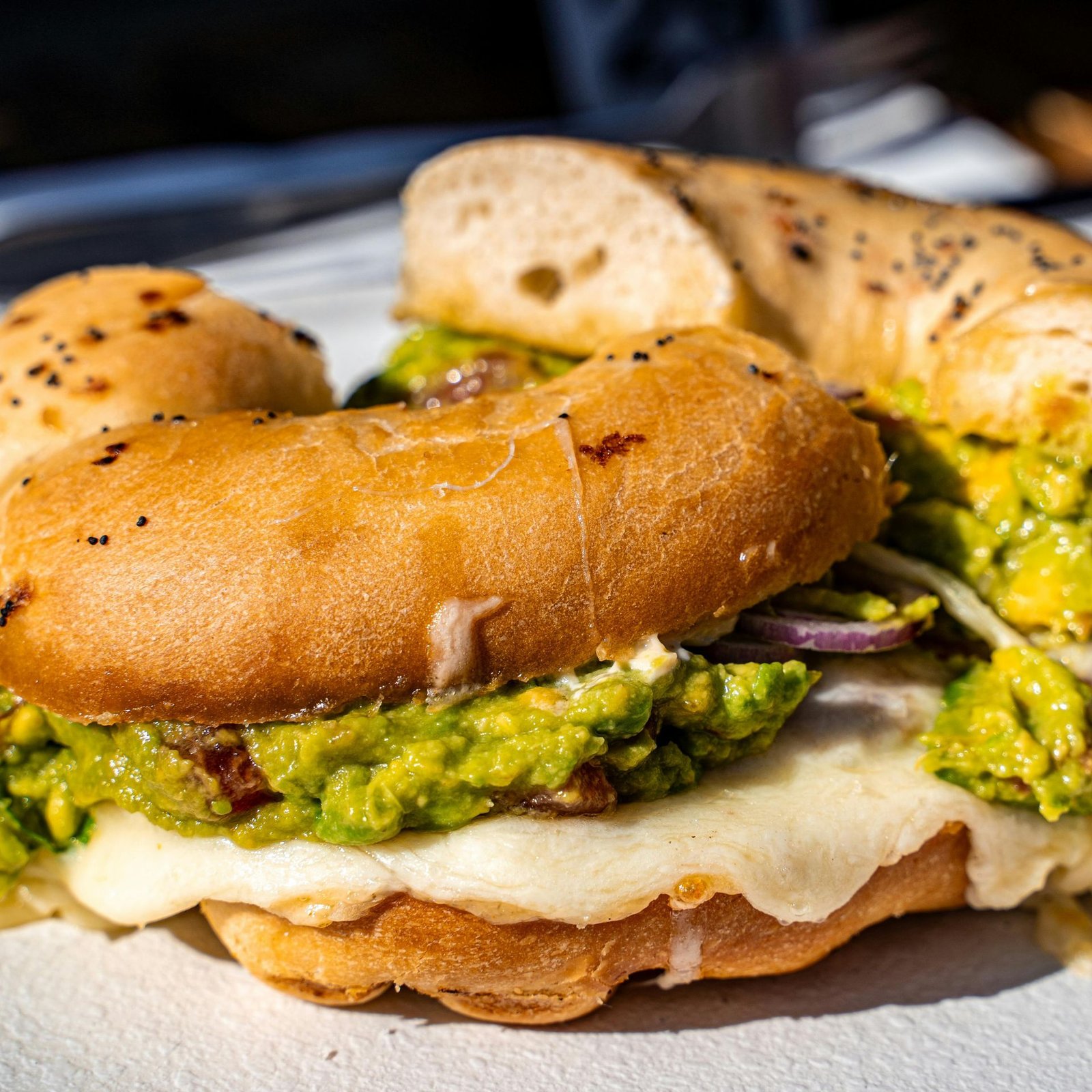 Vegetarian Bagel Sandwiches